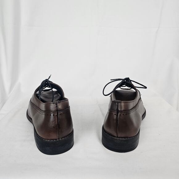 J.L. Rocha Men’s Handmade Cap Toe Derby Shoes Brown Leather Size 9.5M Mexico - Picture 4 of 9